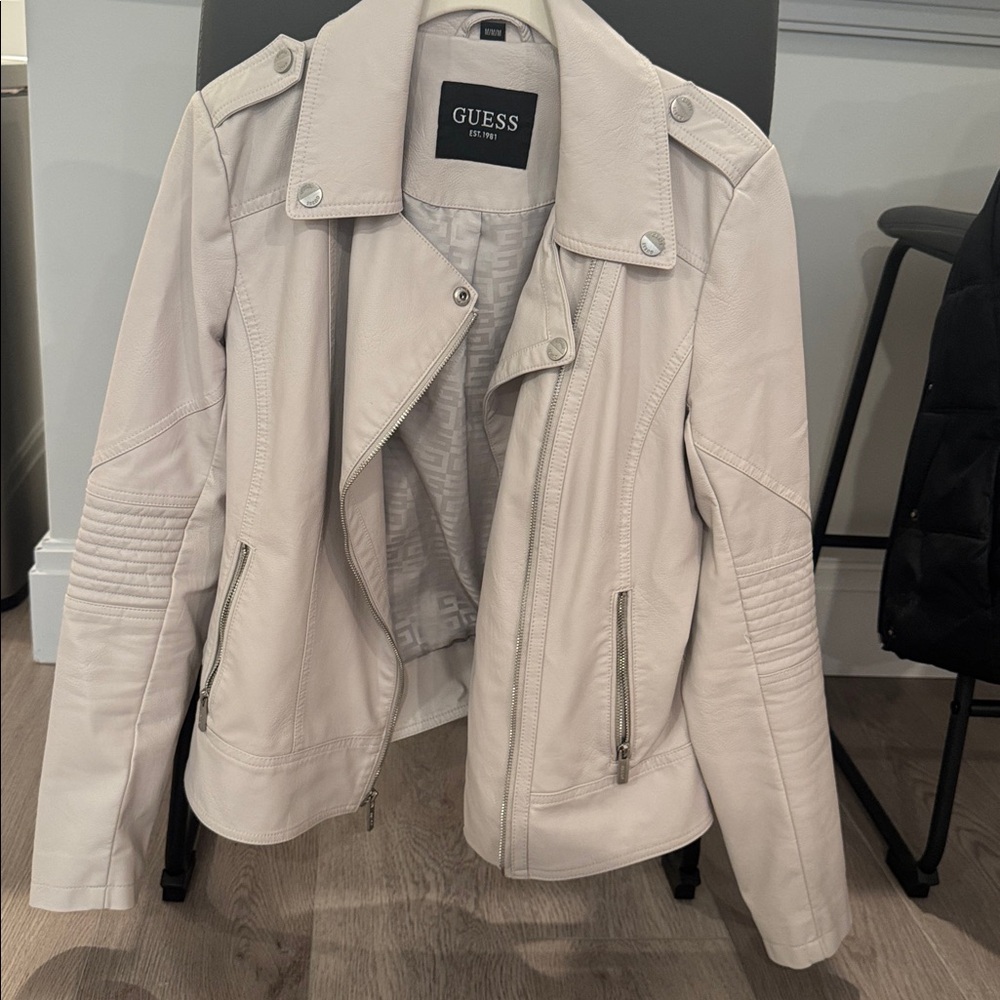 Guess Light Beige Moto Jacket